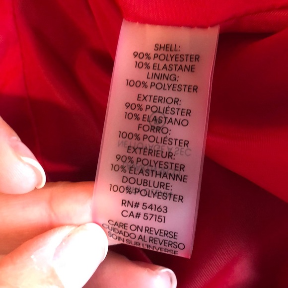 Calvin Klein  red velvet blazer -4 - Picture 5 of 7